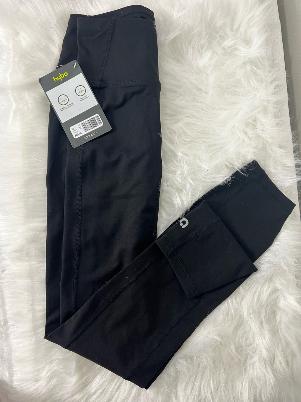 Hyba Women's xxs  Black Tights High-Rise Performance Leggings